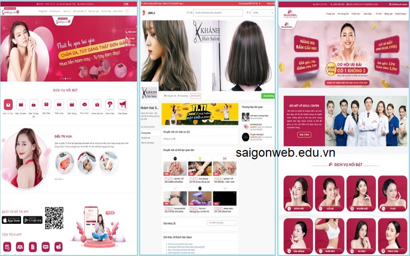 Thiết kế website làm đẹp chuyên nghiệp, uy tín nhất tại TPHCM