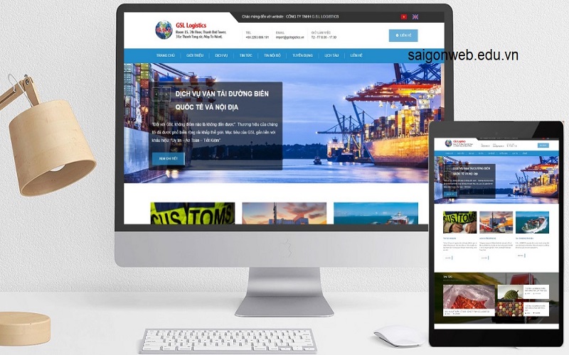 Thiết kế website logistics - vận tải chuyên nghiệp, giao diện đẹp
